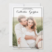 Invitation Mariage de collage photo simple et moderne (Devant)