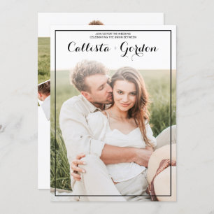 Invitation Mariage de collage photo simple et moderne