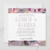 Invitation Mariage de collection de photos florales Lilac mod (Dos)