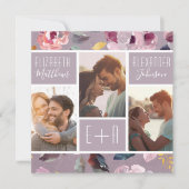 Invitation Mariage de collection de photos florales Lilac mod (Devant)