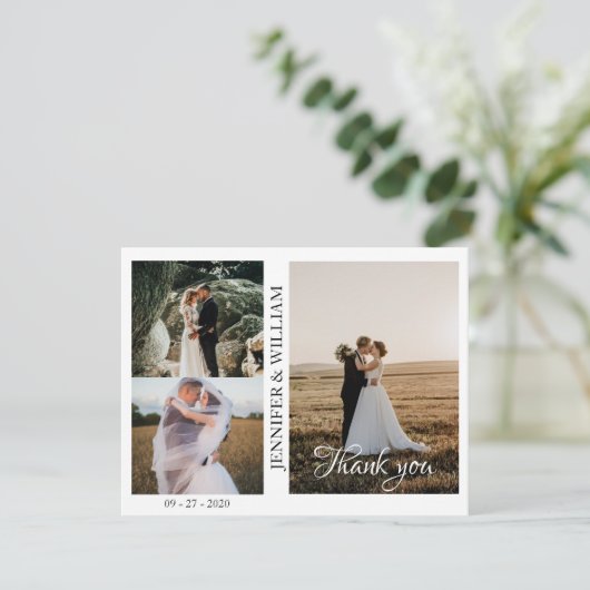 Invitation Mariage de collection photo de script moderne (Debout devant)