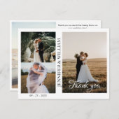 Invitation Mariage de collection photo de script moderne (Devant / Derrière)