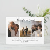 Invitation Mariage de collection photo moderne (Debout devant)