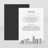 Invitation Mariage de Columbus City | Détails de l'invité (Devant / Derrière)