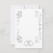 Invitation Mariage de conception de défilement Silver Bells (Dos)