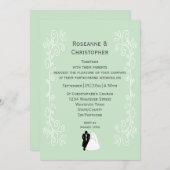 Invitation Mariage de conception de mariée et de marié couleu (Devant / Derrière)