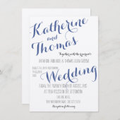 Invitation Mariage de conception d'élégance rustique (Devant / Derrière)