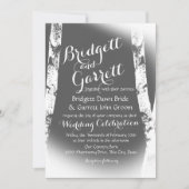 Invitation Mariage de conception des bouleaux blancs (Devant)