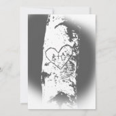 Invitation Mariage de conception des bouleaux blancs (Dos)