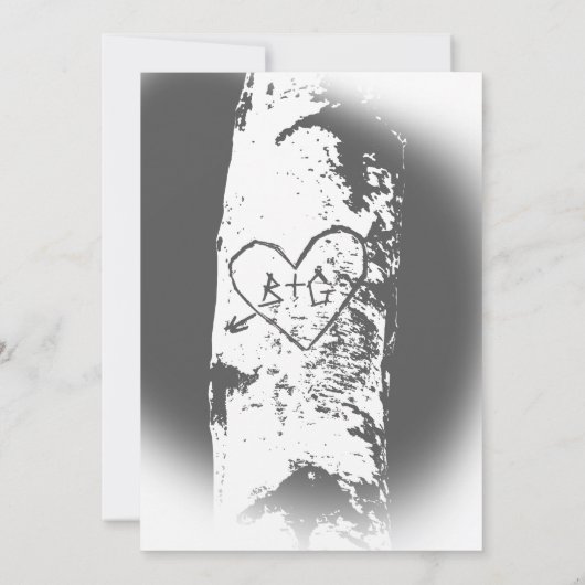 Invitation Mariage de conception des bouleaux blancs (Dos)