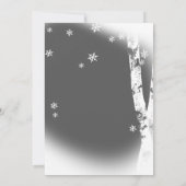 Invitation Mariage de conception des bouleaux d'hiver (Dos)