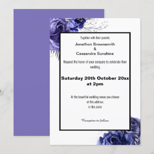 Invitation Mariage DE CONCEPTION FLORALE ÉLÉGANT