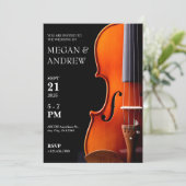 Invitation Mariage de concert de musique classique violon (Debout devant)