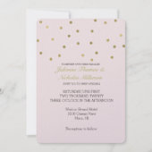 Invitation Mariage de Confetti en or rose (Devant)