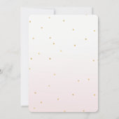 Invitation Mariage de Confetti Sparkle Ombre rose (Dos)