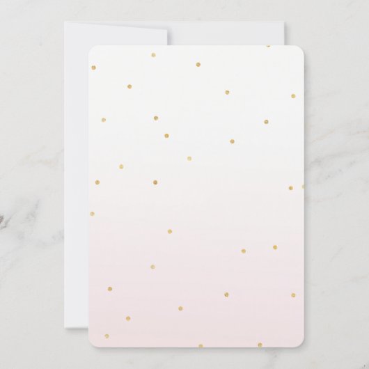 Invitation Mariage de Confetti Sparkle Ombre rose (Dos)