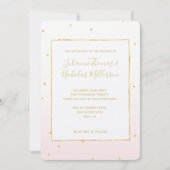 Invitation Mariage de Confetti Sparkle Ombre rose (Devant)