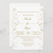 Invitation Mariage de congé d'or (Devant / Derrière)
