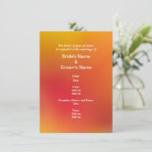 Invitation Mariage de congé orange d'automne (Debout devant)