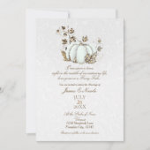 Invitation Mariage de Conte de Fée Citrouille Blanche Or de L (Devant)