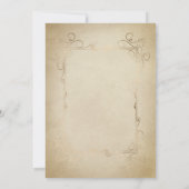 Invitation Mariage de conte de fée médiéval sur parchemin et  (Dos)