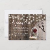 Invitation Mariage de conte de fée rustique sous un dôme de r (Devant)
