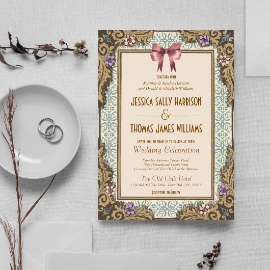 Invitation Mariage de Conte de Fées à l'Ancienne