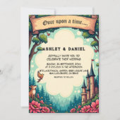 Invitation Mariage de conte de fées au château de la forêt en (Devant)