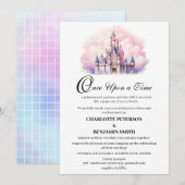 Invitation Mariage de Conte de Fées au Château Mignon (Devant / Derrière)