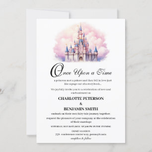 Invitation Mariage de Conte de Fées au Château Mignon