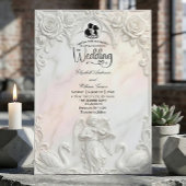 Invitation Mariage de conte de fées au style Rococo orné avec