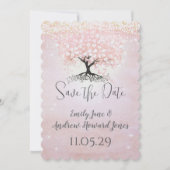 Invitation Mariage de conte de fées avec arbre à feuilles en (Devant)