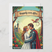 Invitation Mariage de conte de fées dans un château en bois (Dos)