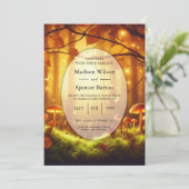 Invitation Mariage de conte de fées dans une forêt d'ambre ma (Debout devant)