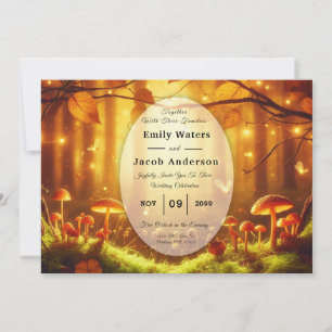 Invitation Mariage de conte de fées dans une forêt d'ambre ma