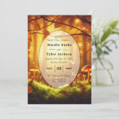 Invitation Mariage de conte de fées dans une forêt d'ambre ma (Debout devant)