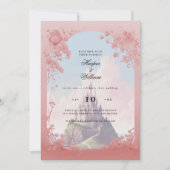 Invitation Mariage de conte de fées du château enchanté (Devant)