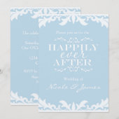 Invitation Mariage de conte de fées HAPPILY EVER AFTER (Devant / Derrière)