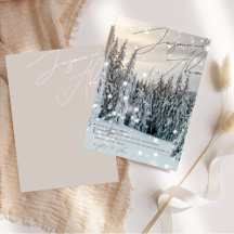 Mariage de conte de fées hivernal en forêt enneigé