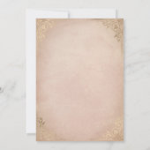 Invitation Mariage de Conte de Fées Romantique sur Fond Rose (Dos)
