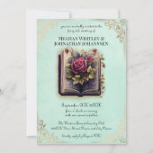 Invitation Mariage de Conte de Fées Romantique sur Fond Sarce (Devant)