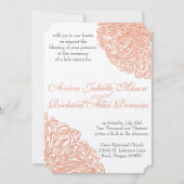 Invitation Mariage de corail Dahlia Peach (Devant)