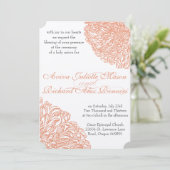 Invitation Mariage de corail Dahlia Peach (Debout devant)