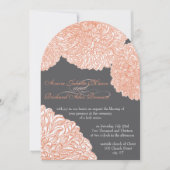 Invitation Mariage de corail Dahlia Peach (Devant)