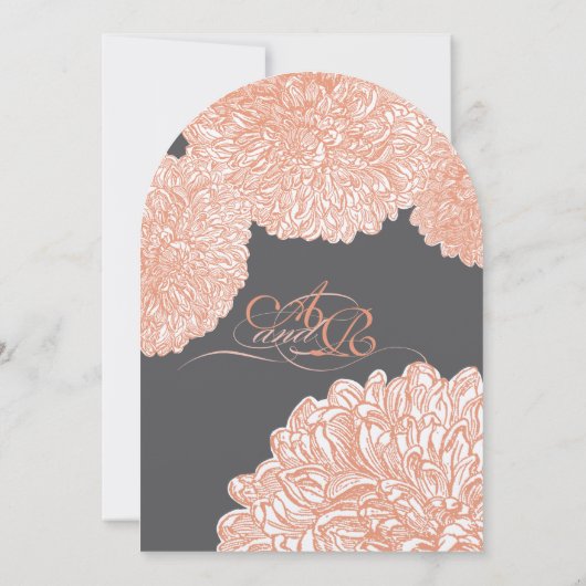 Invitation Mariage de corail Dahlia Peach (Dos)