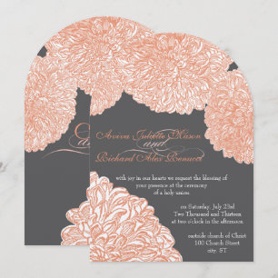Invitation Mariage de corail Dahlia Peach