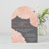 Invitation Mariage de corail Dahlia Peach (Debout devant)