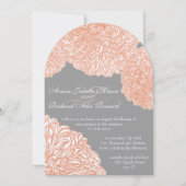 Invitation Mariage de corail Dahlia Peach (Devant)