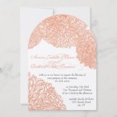 Invitation Mariage de corail Dahlia Peach (Devant)