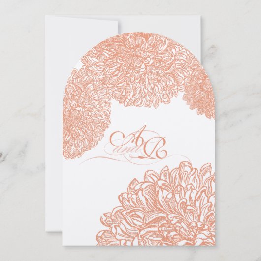 Invitation Mariage de corail Dahlia Peach (Dos)